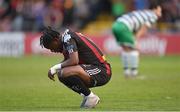 23 June 2023; Jonathan Afolabi of Bohemians after the SSE Airtricity Men's Premier Division match between Bohemians and Shamrock Rovers at Dalymount Park in Dublin. Photo by Seb Daly/Sportsfile