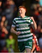 23 June 2023; Rory Gaffney of Shamrock Rovers celebrates during the SSE Airtricity Men's Premier Division match between Bohemians and Shamrock Rovers at Dalymount Park in Dublin. Photo by Seb Daly/Sportsfile