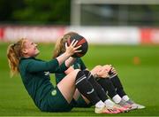 26 June 2023; Amber Barrett during a Republic of Ireland training session at UCD Bowl in Dublin. Photo by Brendan Moran/Sportsfile