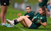 26 June 2023; Heather Payne during a Republic of Ireland training session at UCD Bowl in Dublin. Photo by Brendan Moran/Sportsfile