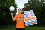 5 July 2023; GPA member and intercounty LGFA footballer Sinéad Wylde of Dublin pictured at Stephen's Green in Dublin for the launch of Up the Hill for Jack and Jill 2023, kindly supported by Abbott. The ninth annual fundraising event, in aid of the Jack and Jill Children’s Foundation, urges people to take to the hills throughout the summer in support of local Jack and Jill families. Every €18 registration fee will help fund one hour of in-home nursing care and end-of-life support for over 400 children with highly complex, life-limiting medical conditions countrywide. Organisers are urging people to team up with family, friends, neighbours and colleagues, and go Up the Hill for Jack and Jill this summer! To register your Up the Hill fundraising event, visit www.jackandjill.ie Photo by Piaras Ó Mídheach/Sportsfile