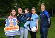 5 July 2023; Grayson Adams, age 3, from Beaumont in Dublin, who receives in-home nursing care from Jack and Jill, pictured with, from left, Grayson's mum Dawn Adams, GPA member and LGFA footballer Vikki Wall of Meath, GPA member and LGFA footballer Sinéad Wylde of Dublin, and GPA member and Laois hurler Ross King at Stephen's Green in Dublin for the launch of Up the Hill for Jack and Jill 2023, kindly supported by Abbott. The ninth annual fundraising event, in aid of the Jack and Jill Children’s Foundation, urges people to take to the hills throughout the summer in support of local Jack and Jill families. Every €18 registration fee will help fund one hour of in-home nursing care and end-of-life support for over 400 children with highly complex, life-limiting medical conditions countrywide. Organisers are urging people to team up with family, friends, neighbours and colleagues, and go Up the Hill for Jack and Jill this summer! To register your Up the Hill fundraising event, visit www.jackandjill.ie Photo by Piaras Ó Mídheach/Sportsfile