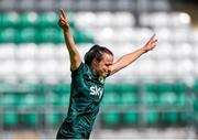 5 July 2023; Áine O'Gorman during a Republic of Ireland women training session at Tallaght Stadium in Dublin. Photo by Stephen McCarthy/Sportsfile