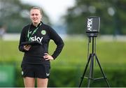 4 July 2023; StatSports technician Niamh McDaid during a Republic of Ireland women training session at the FAI National Training Centre in Abbotstown, Dublin. Photo by Stephen McCarthy/Sportsfile