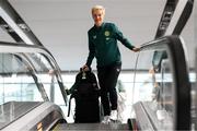 7 July 2023; Manager Vera Pauw at Dublin Airport ahead of the Republic of Ireland's flight to Australia for the FIFA Women's World Cup 2023. Photo by Stephen McCarthy/Sportsfile