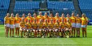 8 July 2023; The Antrim team before the All-Ireland Senior Camogie Championship quarter-final match between Tipperary and Antrim at Croke Park in Dublin. Photo by John Sheridan/Sportsfile