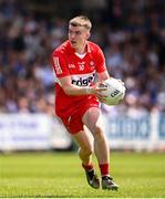 9 July 2023; Eamon Young of Derry during the Electric Ireland GAA Football All-Ireland Minor Championship final match between Derry and Monaghan at Box-IT Athletic Grounds in Armagh. Photo by Ramsey Cardy/Sportsfile