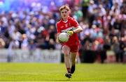 9 July 2023; Rory Small of Derry during the Electric Ireland GAA Football All-Ireland Minor Championship final match between Derry and Monaghan at Box-IT Athletic Grounds in Armagh. Photo by Ramsey Cardy/Sportsfile