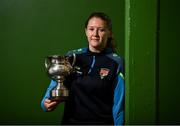 10 July 2023; Niamh Carroll of Terenure Rangers FC poses for a portrait at a media conference at the FAI HQ in Dublin ahead of the FAI Women's Amateur Cup Final on Sunday next, 15 July in Eamonn Deasy Park in Galway. Photo by David Fitzgerald/Sportsfile