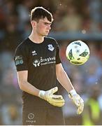 7 July 2023; Drogheda United goalkeeper Andrew Wogan during the SSE Airtricity Men's Premier Division match between Drogheda United and Shamrock Rovers at Weaver's Park in Drogheda, Louth. Photo by Ramsey Cardy/Sportsfile