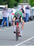 11 July 2023; Liam O’Brien of Team Ireland wins stage one of the 2023 Junior Tour Of Ireland in Clare. Photo by Stephen McMahon/Sportsfile