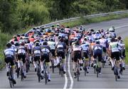 11 July 2023; A general view of the peloton during stage one of the 2023 Junior Tour Of Ireland in Clare. Photo by Stephen McMahon/Sportsfile