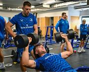 13 July 2023; Brian Deeny during a Leinster rugby gym session at the Ken Wall Centre of Excellence in Dublin. Photo by Harry Murphy/Sportsfile