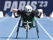 14 July 2023; Shauna Bocquet of Ireland competes in the Women's 100m T54 during day seven of the World Para Athletics Championships 2023 at Charléty Stadium in Paris, France. Photo by Daniel Derajinski/Sportsfile
