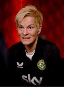 15 July 2023; Manager Vera Pauw during a Republic of Ireland press conference at the Emporium Hotel South Bank in Brisbane, Australia, ahead of the start of the FIFA Women's World Cup 2023. Photo by Stephen McCarthy/Sportsfile