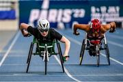 15 July 2023; Shauna Bocquet of Ireland competes in the Women's 400m T54 during day eight of the World Para Athletics Championships 2023 at Charléty Stadium in Paris, France. Photo by Daniel Derajinski/Sportsfile