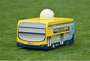 15 July 2023; Croke Park hosted ‘Sustainability Day’ on Saturday July 15th as they showcased some of the sustainability initiatives in place at the stadium. Pictured is the match ball being delivered to the referee by 'Dublin Bus'. Photo by Brendan Moran/Sportsfile