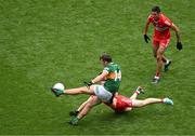16 July 2023; David Clifford of Kerry in action against Lachlan Murray of Derry during the GAA Football All-Ireland Senior Championship Semi-Final match between Derry and Kerry at Croke Park in Dublin. Photo by Daire Brennan/Sportsfile
