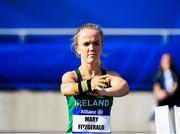 17 July 2023; Mary Fitzgerald of Ireland before competing in the final of the Shot Put F40 during day ten of the World Para Athletics Championships 2023 at Charléty Stadium in Paris, France. Photo by Daniel Derajinski/Sportsfile