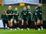 17 July 2023; Denise O'Sullivan, left, during a Republic of Ireland training session at Meakin Park in Brisbane, Australia, ahead of the start of the FIFA Women's World Cup 2023. Photo by Stephen McCarthy/Sportsfile