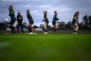 17 July 2023; Physiotherapist Angela Kenneally oversees players, from left, Megan Walsh, Izzy Atkinson, Denise O'Sullivan, Sinead Farrelly and Megan Connolly during a Republic of Ireland training session at Meakin Park in Brisbane, Australia, ahead of the start of the FIFA Women's World Cup 2023. Photo by Stephen McCarthy/Sportsfile