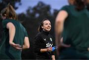 17 July 2023; Physiotherapist Angela Kenneally during a Republic of Ireland training session at Meakin Park in Brisbane, Australia, ahead of the start of the FIFA Women's World Cup 2023. Photo by Stephen McCarthy/Sportsfile
