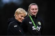 17 July 2023; Manager Vera Pauw and StatSports analyst Niamh McDaid, right, during a Republic of Ireland training session at Meakin Park in Brisbane, Australia, ahead of the start of the FIFA Women's World Cup 2023. Photo by Stephen McCarthy/Sportsfile