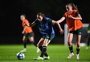 18 July 2023; Áine O'Gorman and Abbie Larkin, right, during a Republic of Ireland training session at Meakin Park in Brisbane, Australia, ahead of the start of the FIFA Women's World Cup 2023. Photo by Stephen McCarthy/Sportsfile