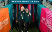 19 July 2023; Louise Quinn, left, and Jamie Finn during a Republic of Ireland stadium familiarisation at Stadium Australia in Sydney, Australia. Photo by Stephen McCarthy/Sportsfile