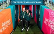 19 July 2023; Louise Quinn, left, and Jamie Finn during a Republic of Ireland stadium familiarisation at Stadium Australia in Sydney, Australia. Photo by Stephen McCarthy/Sportsfile