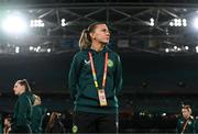 19 July 2023; Katie McCabe during a Republic of Ireland stadium familiarisation at Stadium Australia in Sydney, Australia. Photo by Stephen McCarthy/Sportsfile