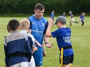 19 July 2023; Leinster player Luke McGrath during a Bank of Ireland Leinster Rugby Summer Camp at Portlaoise RFC in Laois. Photo by Piaras Ó Mídheach/Sportsfile