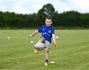 19 July 2023; Teddy Delahumper during a Bank of Ireland Leinster Rugby Summer Camp at Portlaoise RFC in Laois. Photo by Piaras Ó Mídheach/Sportsfile