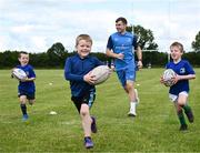 19 July 2023; Leinster player Luke McGrath during a Bank of Ireland Leinster Rugby Summer Camp at Portlaoise RFC in Laois. Photo by Piaras Ó Mídheach/Sportsfile