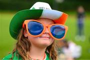 20 July 2023; Republic of Ireland supporters Isabella Byrne twelve years, from Ringsend, during a Watch Party for the opening game of the 2023 FIFA Women's World Cup between Republic of Ireland and Australia at the Irishtown Sports & Fitness Centre in Ringsend, Dublin. Photo by Ray McManus/Sportsfile