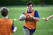 21 July 2023; Liam Toolin during a Leinster Rugby Inclusion Camp at Clontarf RFC in Dublin. Photo by Piaras Ó Mídheach/Sportsfile