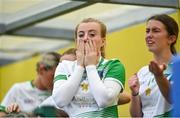 22 July 2023; Chloe Brosnahan of Limerick reacts from the bench during the TG4 LGFA All-Ireland Junior Championship semi-final match between Limerick and Fermanagh at Glennon Brothers Pearse Park in Longford. Photo by David Fitzgerald/Sportsfile