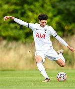 21 July 2023; Yusuf Akhamrich of Tottenham Hotspur during the friendly match between Cork City U19s and Tottenham Hotspur U18s at Bishopstown Stadium in Cork. Photo by Eóin Noonan/Sportsfile