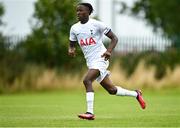 21 July 2023; Damola Ajayi of Tottenham Hotspur during the friendly match between Cork City U19s and Tottenham Hotspur U18s at Bishopstown Stadium in Cork. Photo by Eóin Noonan/Sportsfile