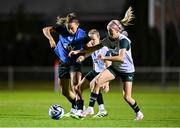 24 July 2023; Katie McCabe with Denise O'Sullivan, right, during a Republic of Ireland training session at Dorrien Gardens in Perth, Australia, ahead of their second Group B match of the FIFA Women's World Cup 2023, against Canada. Photo by Stephen McCarthy/Sportsfile