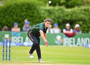 25 July 2023; Arlene Kelly of Ireland bowls during match two of the Certa Women’s One Day International Challenge between Ireland and Australia at Castle Avenue in Dublin. Photo by Sam Barnes/Sportsfile