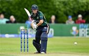25 July 2023; Gaby Lewis of Ireland bats during match two of the Certa Women’s One Day International Challenge between Ireland and Australia at Castle Avenue in Dublin. Photo by Sam Barnes/Sportsfile