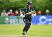 25 July 2023; Laura Delany of Ireland runs during match two of the Certa Women’s One Day International Challenge between Ireland and Australia at Castle Avenue in Dublin. Photo by Sam Barnes/Sportsfile
