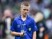 23 July 2023; Referee James McDermott, Glenville National School, Glanville, Cork, during the INTO Cumann na mBunscol GAA Respect Exhibition Go Games at the GAA Hurling All-Ireland Senior Championship final match between Kilkenny and Limerick at Croke Park in Dublin. Photo by Piaras Ó Mídheach/Sportsfile