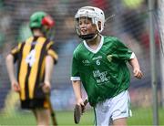 23 July 2023; Bill Troy, Scoil an Spioraid Naoimh, Bishopstown, Cork, representing Limerick, during the INTO Cumann na mBunscol GAA Respect Exhibition Go Games at the GAA Hurling All-Ireland Senior Championship final match between Kilkenny and Limerick at Croke Park in Dublin. Photo by Piaras Ó Mídheach/Sportsfile