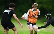 26 July 2023; Participants during the Leinster Rugby School of Excellence at Kings Hospital in Dublin. Photo by Piaras Ó Mídheach/Sportsfile