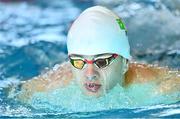 27 July 2023; Gene Smyth of Team Ireland competes in the boys 50m freestyle heats during day four of the 2023 Summer European Youth Olympic Festival at Pristan Swimming Centre in Maribor, Slovenia. Photo by Tyler Miller/Sportsfile