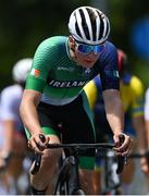 27 July 2023; Conor Murphy of Team Ireland competes in the boys road race during day four of the 2023 Summer European Youth Olympic Festival in Maribor, Slovenia. Photo by Tyler Miller/Sportsfile