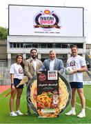 28 July 2023; In attendance, from left, Waterford camogie player Niamh Rockett, CEO and Founder of Nutriquick Dean Siney, Director of Nutriquick Tom Gannon and Galway footballer Shane Walsh at the NutriQuick GAA/GPA Product Endorsement Partnership launch at Croke Park in Dublin. Photo by David Fitzgerald/Sportsfile