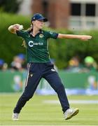 28 July 2023; Orla Prendergast of Ireland fields the ball during match three of the Certa Women’s One Day International Challenge series between Ireland and Australia at Castle Avenue Cricket Ground in Dublin. Photo by Seb Daly/Sportsfile